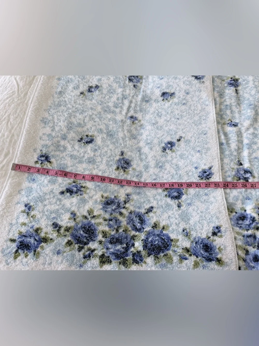 Cannon | Set Of 6 | Vintage Blue Roses 2 Bath & 2 Hand Towels | 2 Wash Clothes